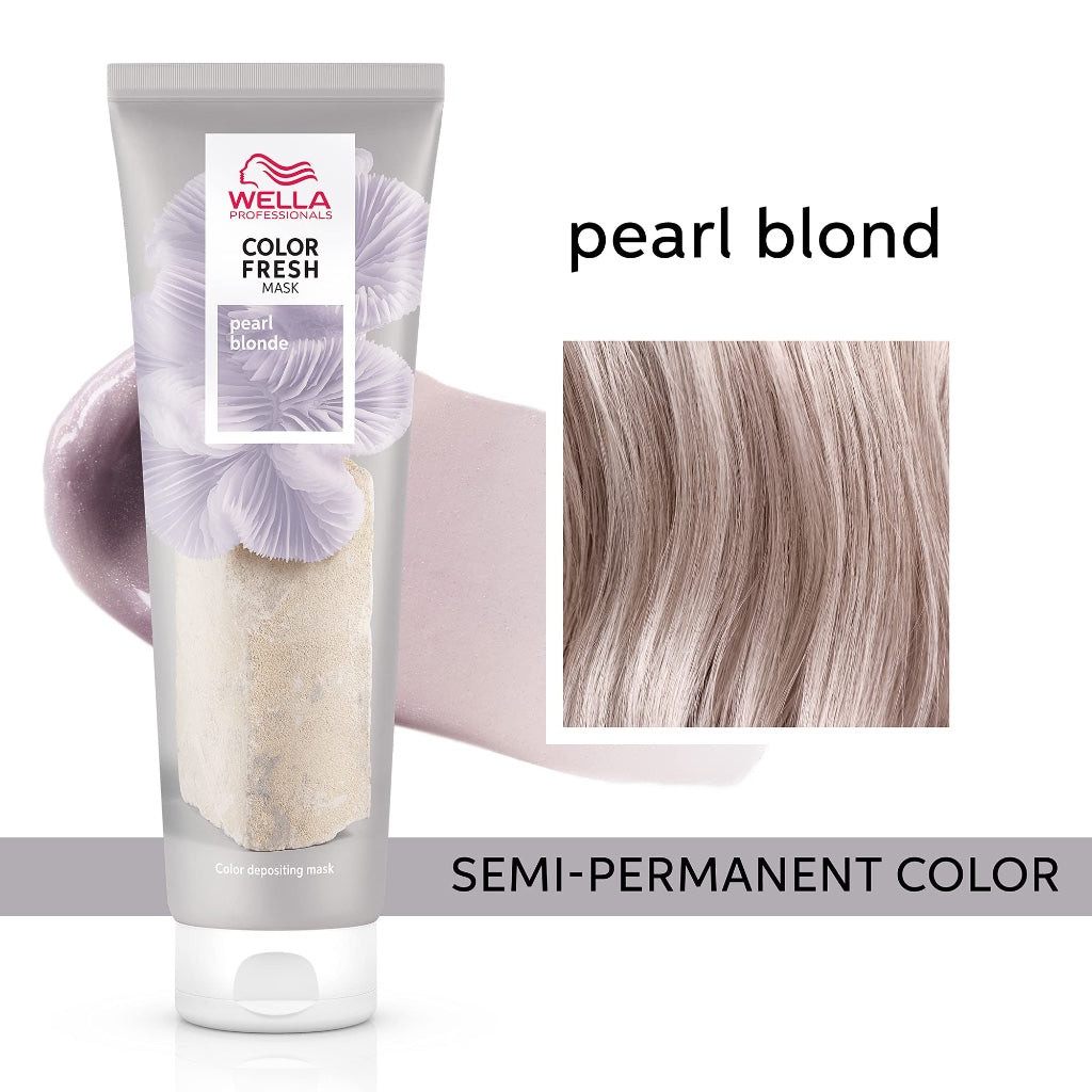 Wella Professional Color Fresh Mask | Temporary Color Refresh Treatment |Semi-Permanent Hair Dye | Wash Out Colour |150ml | Pearl Blonde - Damaged Box