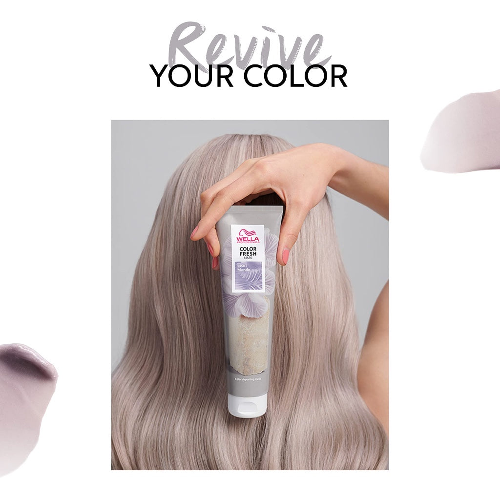 Wella Professional Color Fresh Mask | Temporary Color Refresh Treatment |Semi-Permanent Hair Dye | Wash Out Colour |150ml | Pearl Blonde - Damaged Box