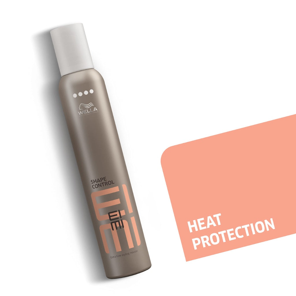 Wella Professionals EIMI Shape Control Extra Hold Hair Styling Mousse with Heat Protection, Hold Level 4, 500ml - Damaged Box