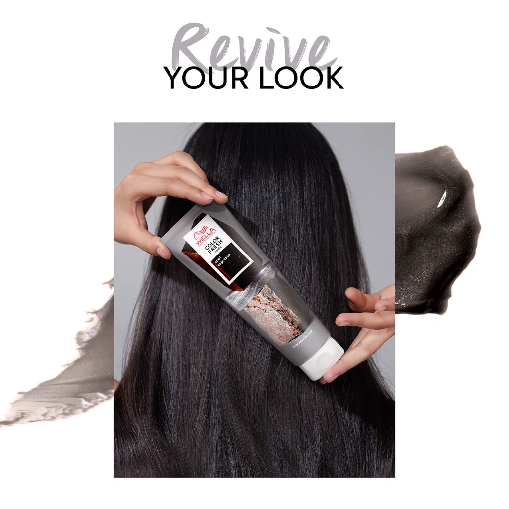 Wella Professionals Color Fresh Mask Temporary Color Refresh Treatment, Semi Permanent Hair Dye, Hair Gloss Treatment for Brown Hair, Cool Espresso 150ml