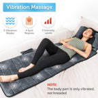 Comfier Full Body Massage Mat with Heat, Shiatsu Neck Massage Pillow, 10 Vibrating Motors and 4 Heating Pads for Back Pain Relief and - Like New