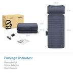 Comfier Full Body Massage Mat with Heat, Shiatsu Neck Massage Pillow, 10 Vibrating Motors and 4 Heating Pads for Back Pain Relief and