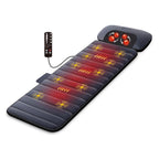 Comfier Full Body Massage Mat with Heat, Shiatsu Neck Massage Pillow, 10 Vibrating Motors and 4 Heating Pads for Back Pain Relief and