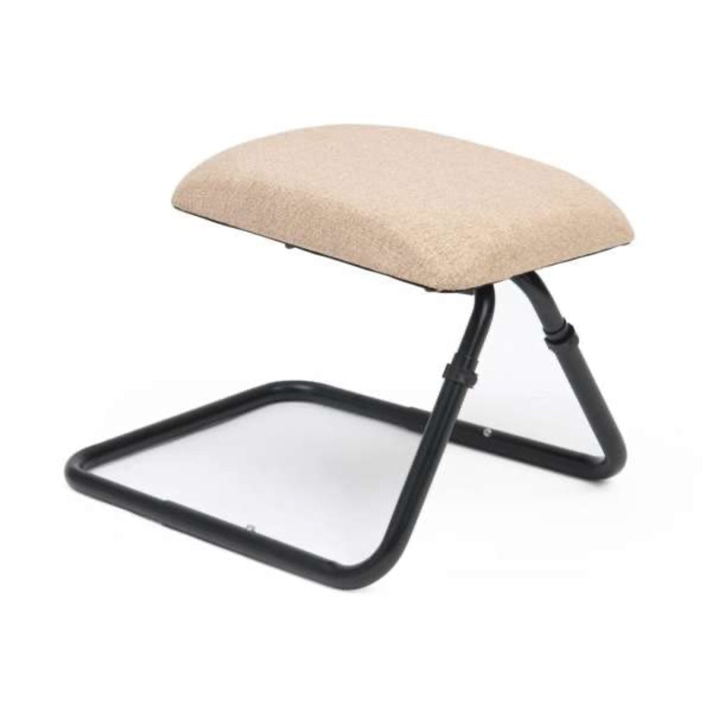 Drive Devilbiss Adjustable Footstool, Beige Chenille Fabric Beige Chenille Fabric / Black Frame - Damaged Box