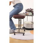 Drive Devilbiss Adjustable Footstool, Beige Chenille Fabric Beige Chenille Fabric / Black Frame - Damaged Box