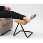 Drive Devilbiss Adjustable Footstool, Beige Chenille Fabric Beige Chenille Fabric / Black Frame - Damaged Box