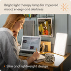 Lumie Vitamin L Slim Light Box for SAD Light Therapy 10000 Lux Daylight Lamp for Seasonal Affective Disorder White Energy Light Tablet - Like New