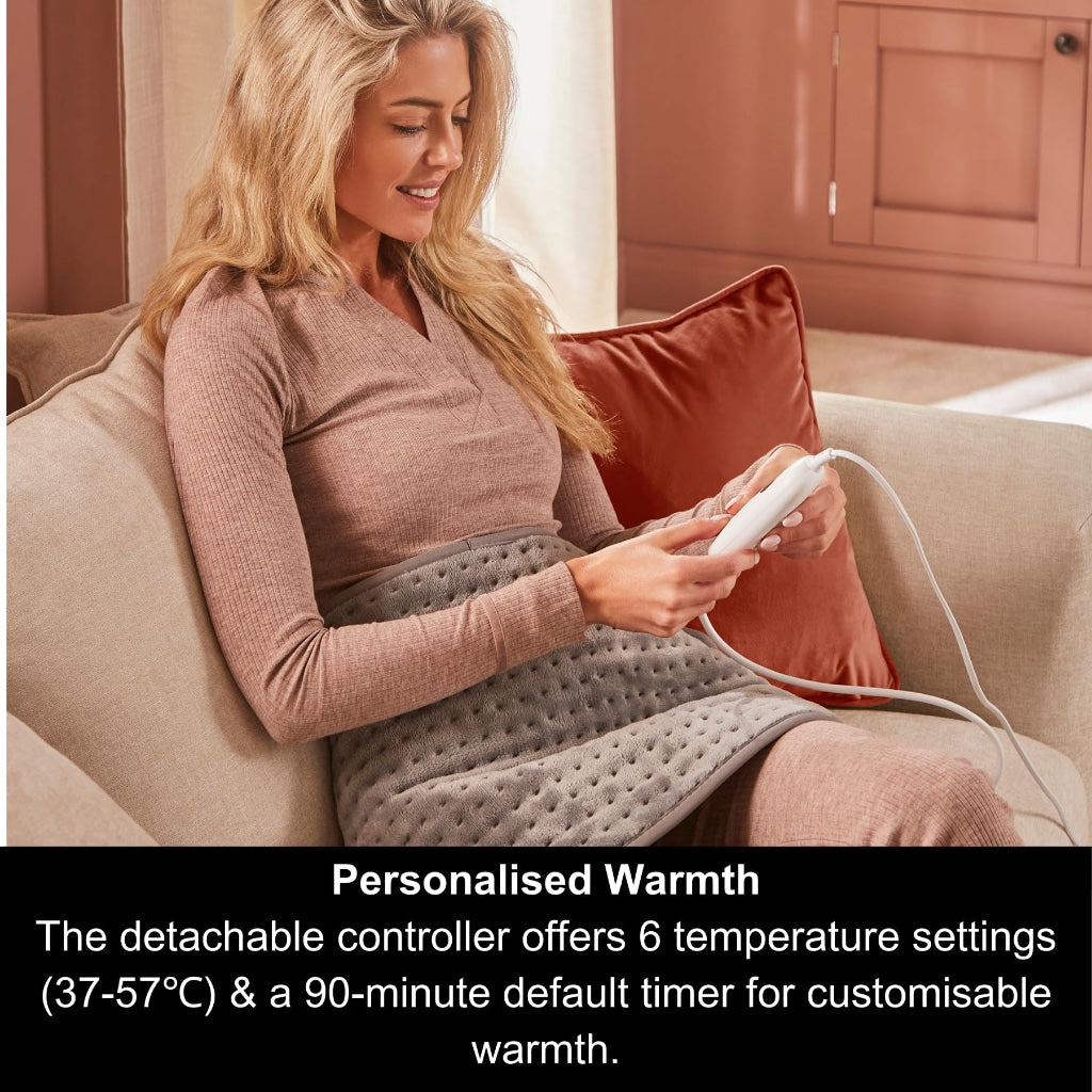 Morphy Richards EverCosy Electric Heat Pad 60x35cm 690001 - 6 Heat Settings Auto Shut-Off Pain Relief for Back Neck and Shoulders Washable - Like New