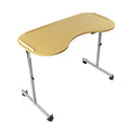 NRS Healthcare Adjustable Curved Over Bed or Chair Table M99394 with Lockable Castors Height Adjustable Mobile Desk for Eating and Reading - Like New