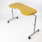 NRS Healthcare Adjustable Curved Over Bed or Chair Table M99394 with Lockable Castors Height Adjustable Mobile Desk for Eating and Reading - Like New