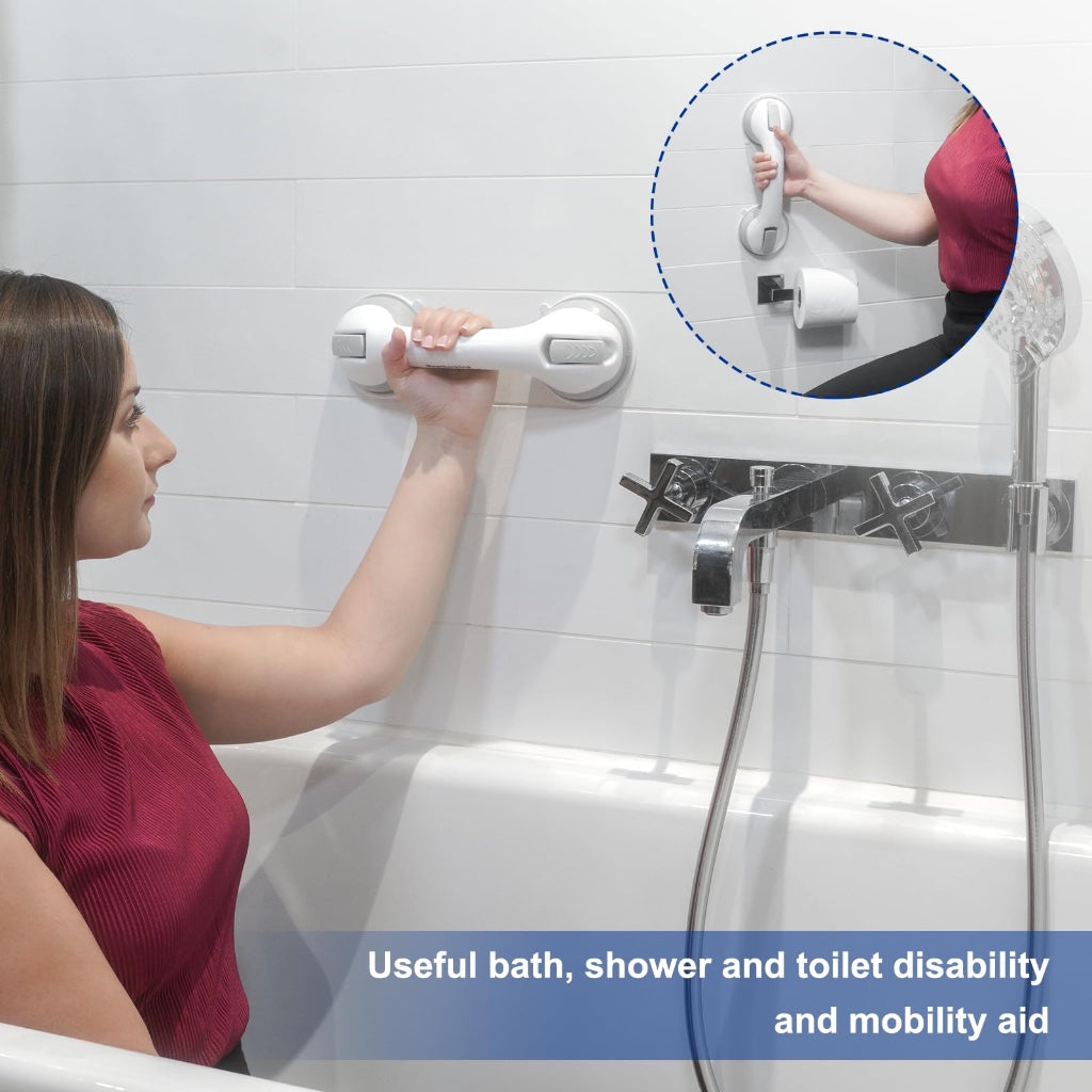 Newthinking Suction Grab Rail for Bathroom and Shower Safety Handle with Suction Cup Portable Mobility Aid Support for Elderly and Disabled - Like New