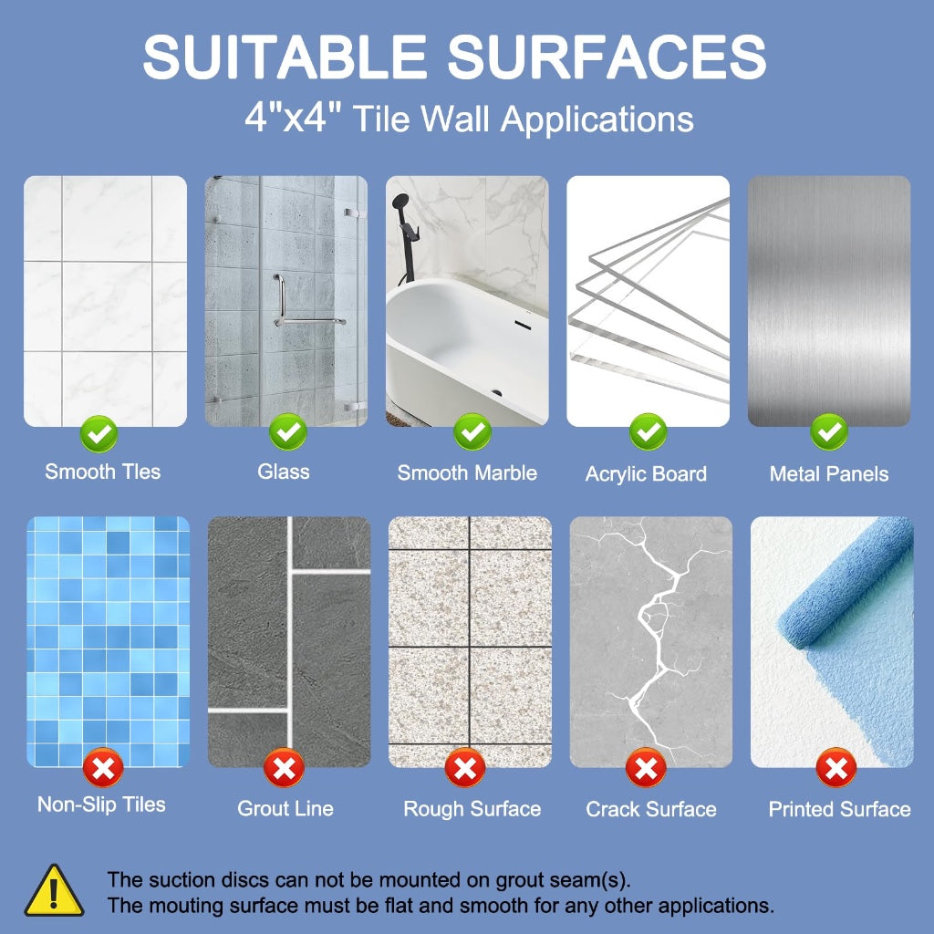Newthinking Suction Grab Rail for Bathroom and Shower Safety Handle with Suction Cup Portable Mobility Aid Support for Elderly and Disabled - Like New