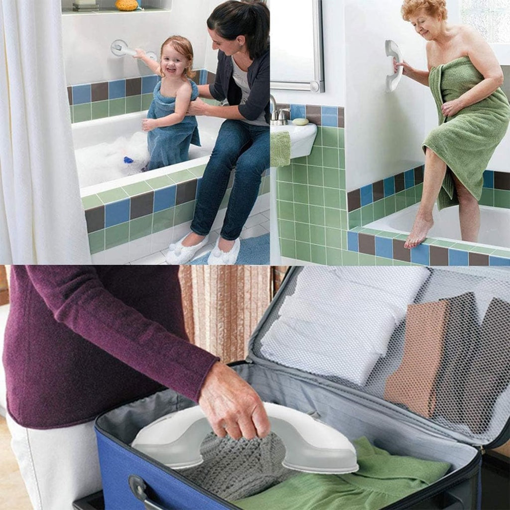 Newthinking Suction Grab Rail for Bathroom and Shower Safety Handle with Suction Cup Portable Mobility Aid Support for Elderly and Disabled - Like New