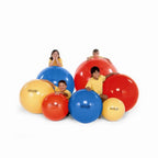 NRS Healthcare Gym Ball 45cm 17.5 Inch Diameter Anti Burst Fitness Yoga Swiss Ball for Exercise and Rehabilitation Yellow - Like New