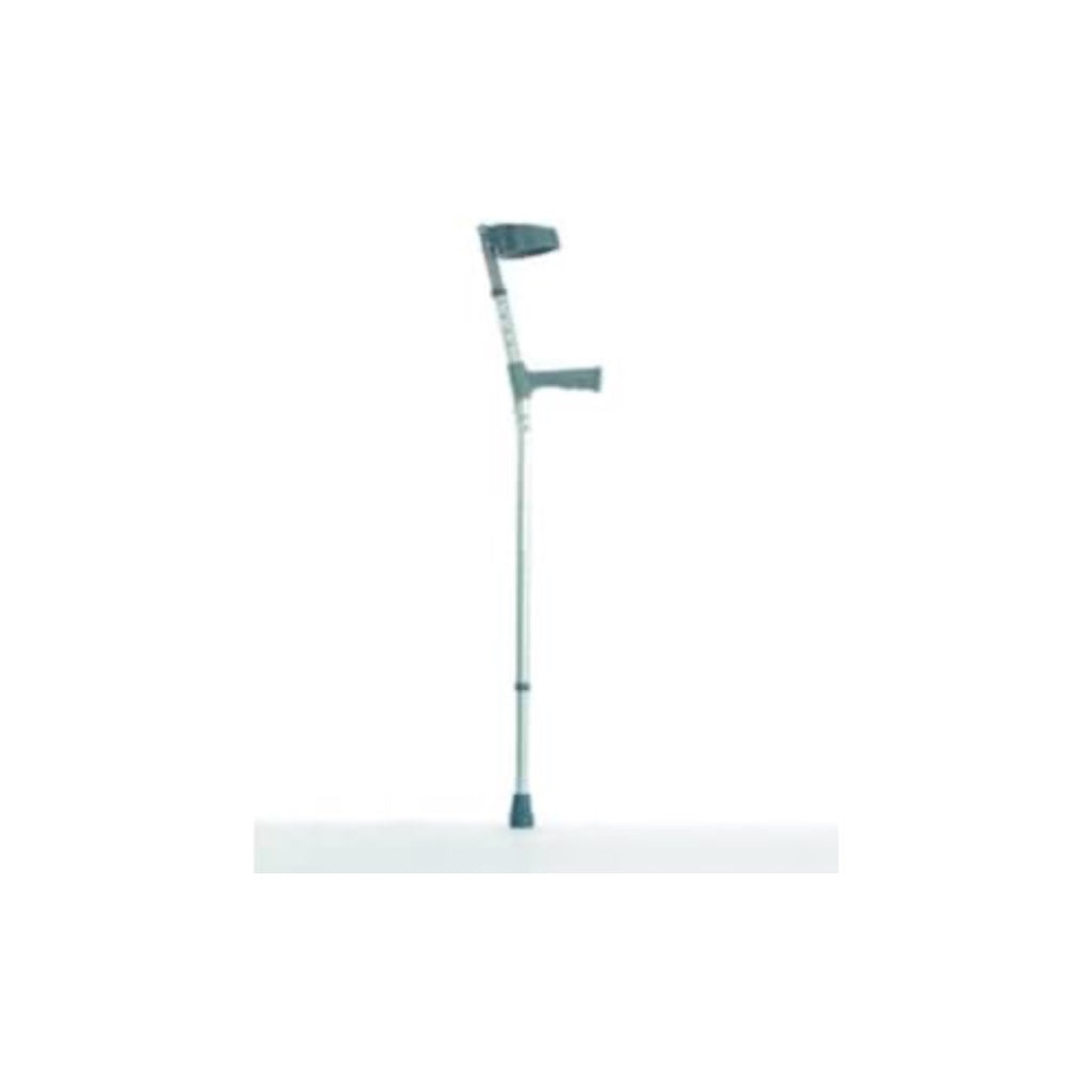 NRS Healthcare Double Adjustable Crutches with Plastic Handle Medium Pair Lightweight Walking Aids for Mobility Support and Recovery - Very Good