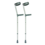 NRS Healthcare Double Adjustable Crutches with Plastic Handle Medium Pair Lightweight Walking Aids for Mobility Support and Recovery - Very Good