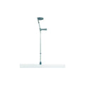 NRS Healthcare Double Adjustable Crutches with Plastic Handle Medium Pair Lightweight Walking Aids for Mobility Support and Recovery - Very Good