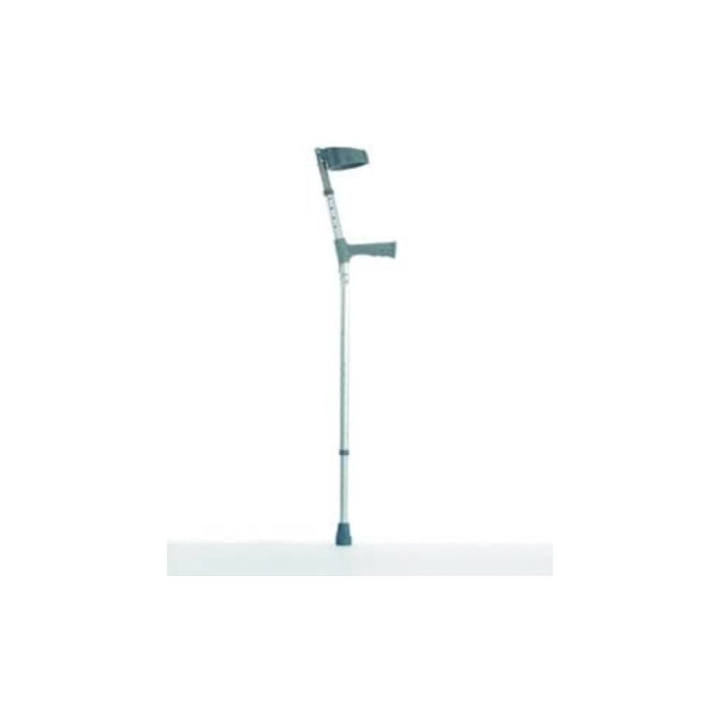 NRS Healthcare Double Adjustable Crutches with Plastic Handle Medium Pair Lightweight Walking Aids for Mobility Support and Recovery - Very Good