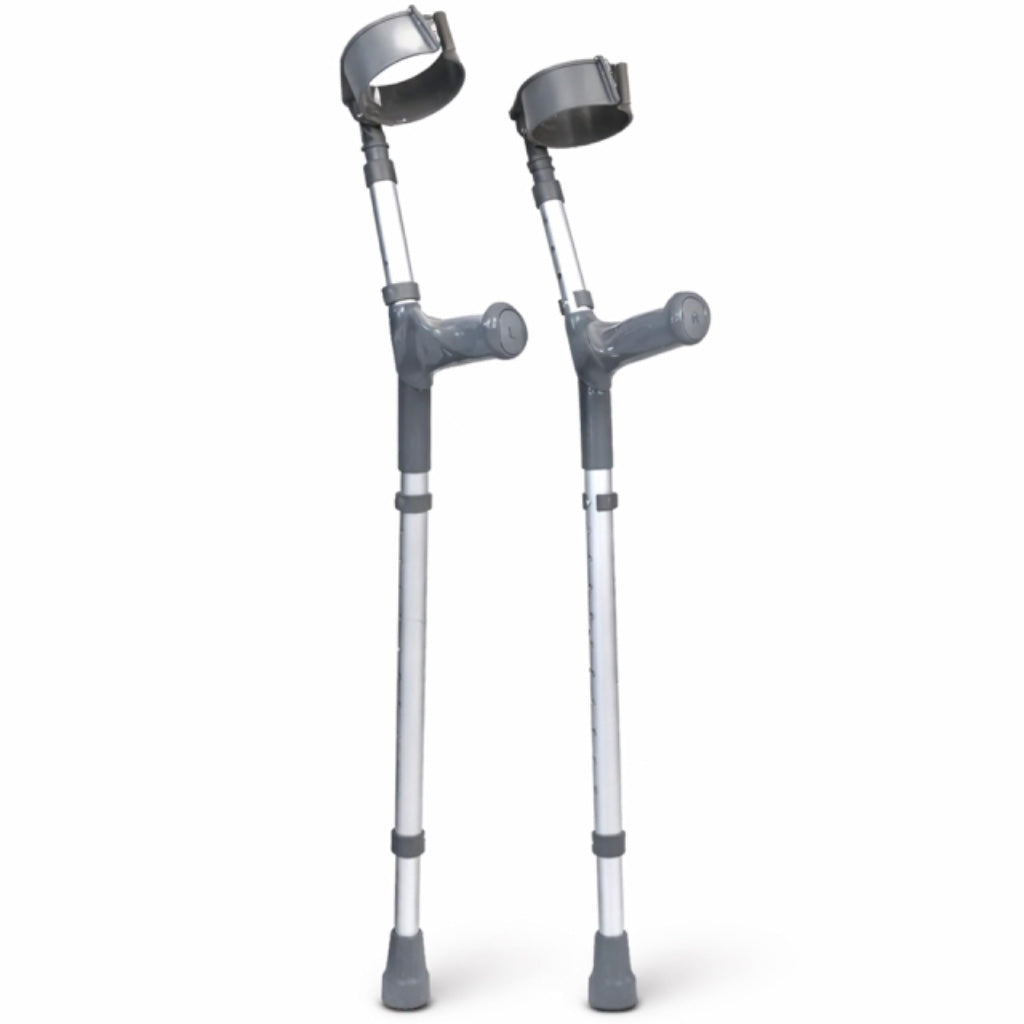 NRS Healthcare Double Adjustable Crutches with Comfy Handle Regular Height Pair Lightweight Ergonomic Mobility Support Aids B07L953SRS - Damaged Box