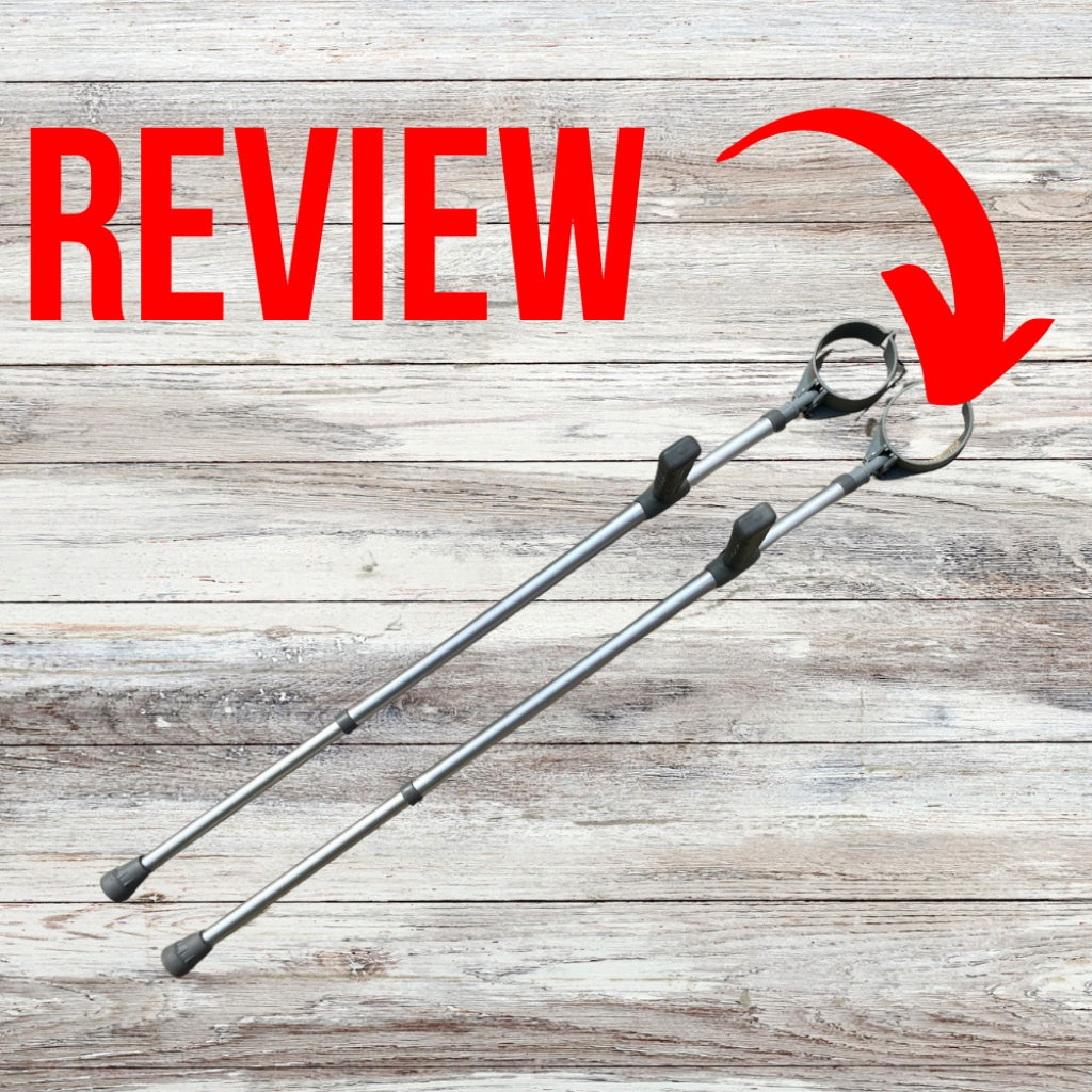 NRS Healthcare Double Adjustable Crutches with Plastic Handle Medium Pair Lightweight Walking Aids for Mobility Support and Recovery - Very Good