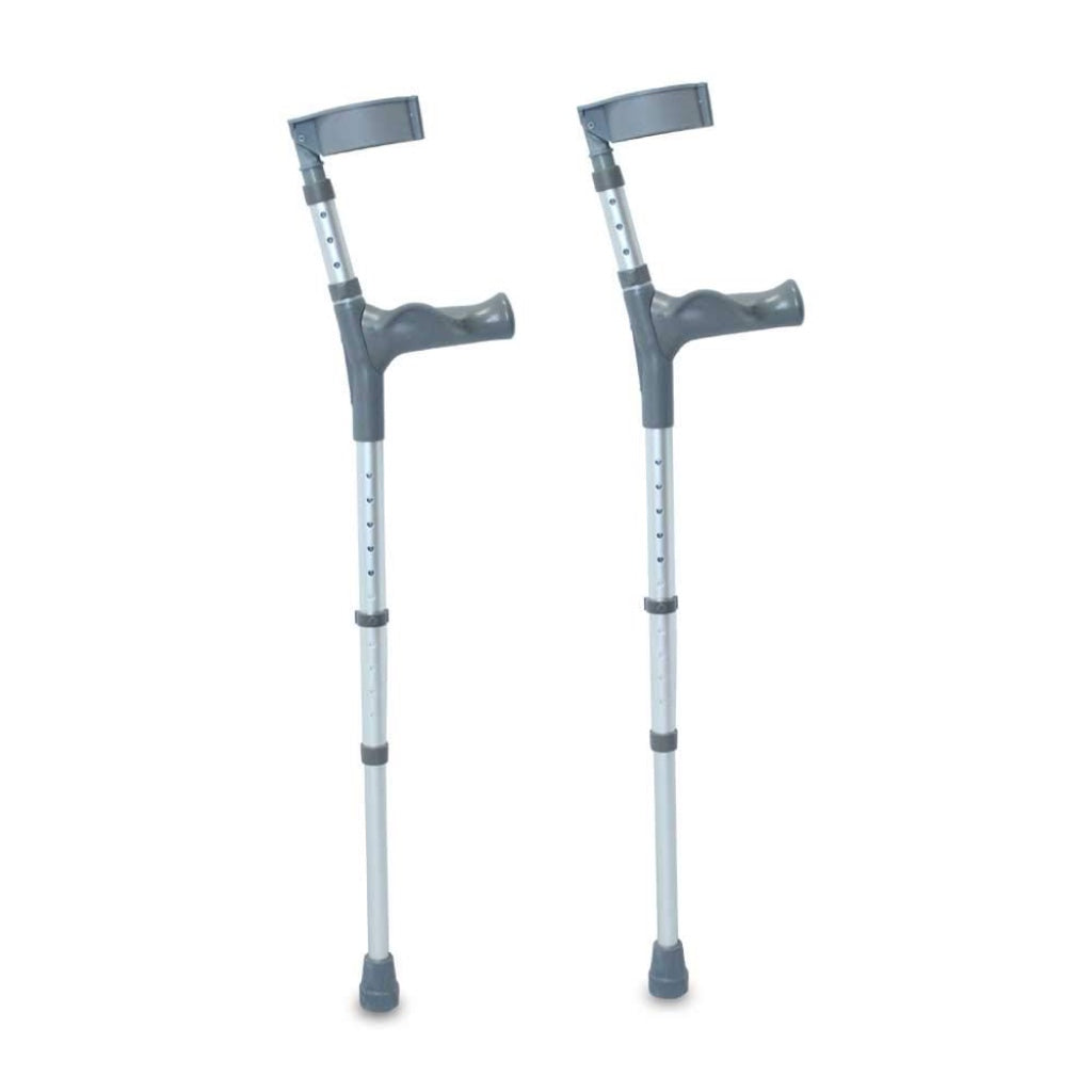 NRS Healthcare Double Adjustable Crutches with Comfy Handle Regular Height Pair Lightweight Ergonomic Mobility Support Aids B07L953SRS - Damaged Box
