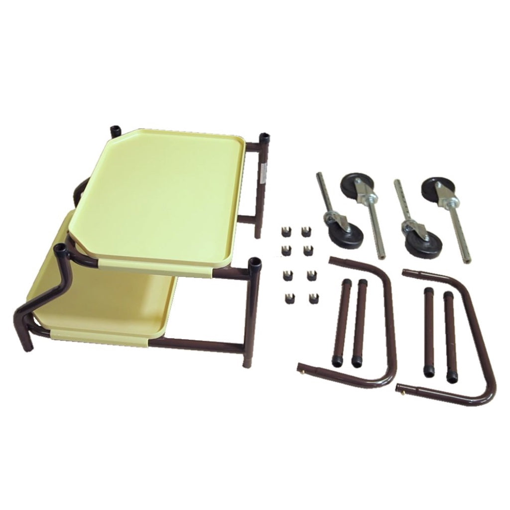 NRS Healthcare M03792 Home Helper Trolley Standard Adjustable Height Mobility Kitchen Trolley with Trays and Braked Rear Wheels - Very Good