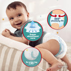 Pampers Baby-Dry Nappy Pants Size 8 117 Pack Monthly Box 17kg Plus 360 Fit Pull On Diapers with Stop and Protect Pocket - Damaged Box