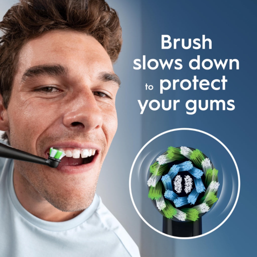 Oral-B Pro 1 Electric Toothbrush Black - Rechargeable Toothbrush with Pressure Sensor and 3D Cleaning - UK 2 Pin Plug - 1 Brush Head - Damaged Box