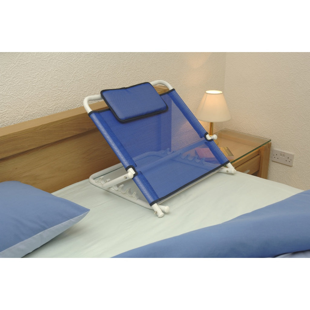 NRS Healthcare L98229 Adjustable Angle Back Rest Blue Bed Support for Sitting Up in Bed Reading and Eating Pack of 1 - Very Good