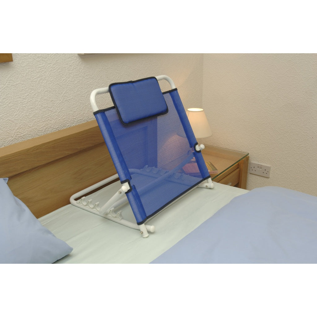NRS Healthcare L98229 Adjustable Angle Back Rest Blue Bed Support for Sitting Up in Bed Reading and Eating Pack of 1 - Very Good