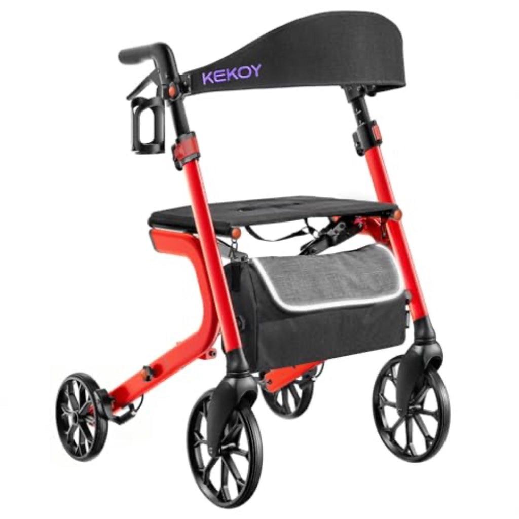 NRS Healthcare Aluminium Lightweight Replacement Coopers Walking Frame Wheels - Pair of Mobility Aid Spare Parts - Grey Rubber Wheels - Very Good
