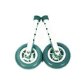 NRS Healthcare Aluminium Lightweight Replacement Coopers Walking Frame Wheels - Pair of Mobility Aid Spare Parts - Grey Rubber Wheels - Very Good