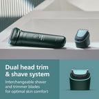 Philips Bodygroom Series 7000 Showerproof Body Hair Trimmer and Shaver for Men with 2D Contour Following Head and Case Model BG7485/30 - Very Good