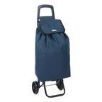 Rainberg 50L Lightweight 2 Wheel Shopping Trolley Black Hard Wearing Folding Collapsible Push Pull Cart for Groceries and Travel Storage - Like New