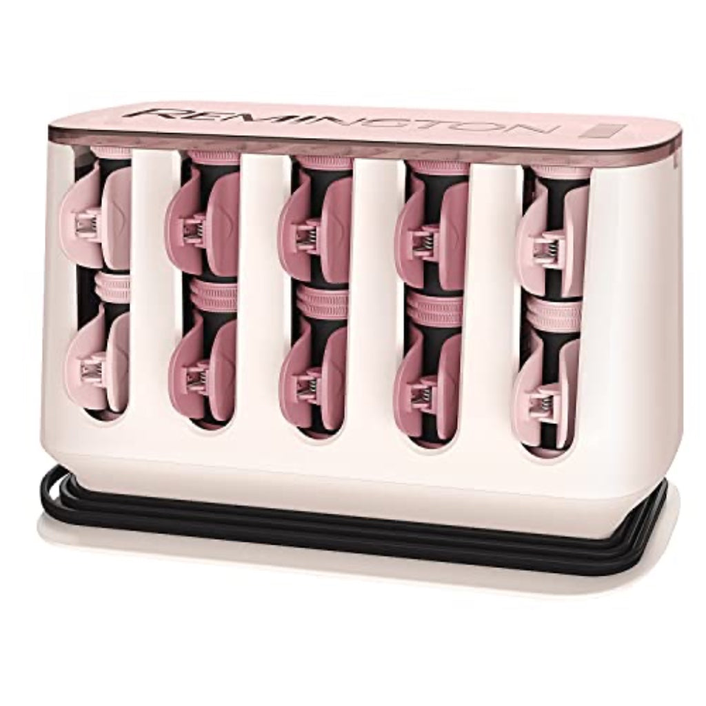 Remington PROluxe H9100 Heated Hair Rollers with OPTIheat Technology - 20 Velvet Flocked Rollers 25mm and 32mm - Fast 90 Second Heat Up - Very Good