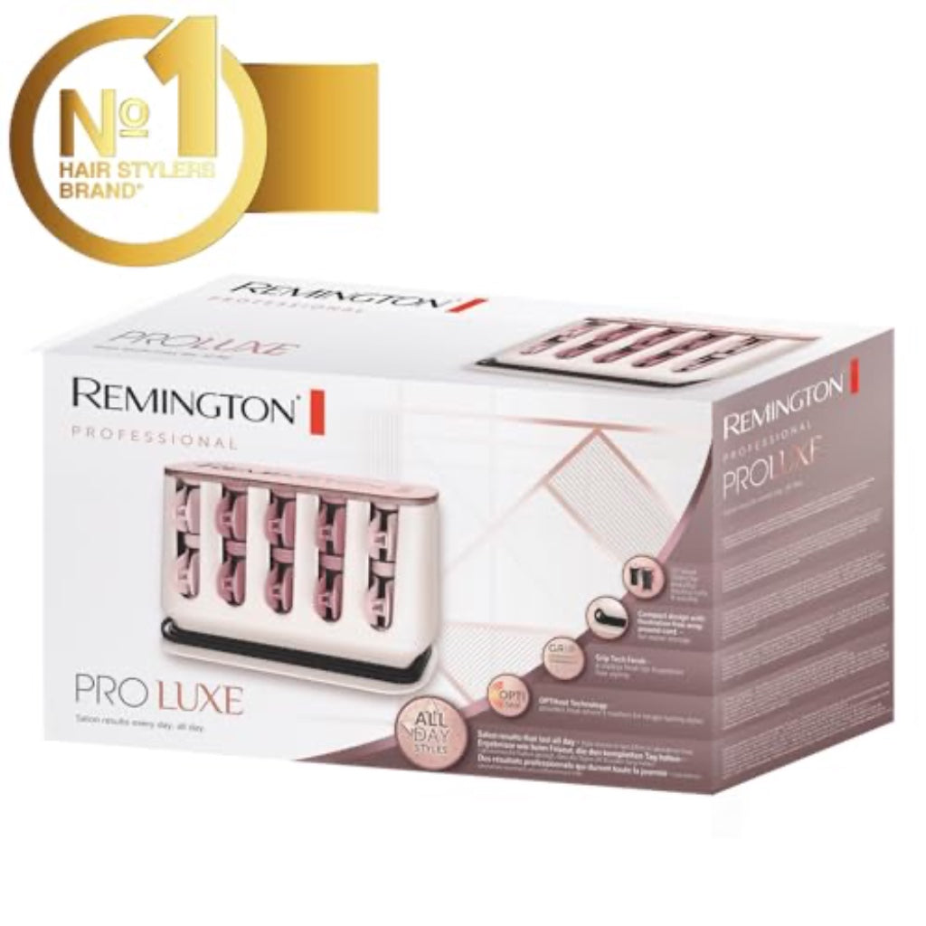 Remington PROluxe H9100 Heated Hair Rollers with OPTIheat Technology - 20 Velvet Flocked Rollers 25mm and 32mm - Fast 90 Second Heat Up - Very Good