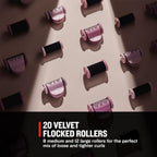 Remington PROluxe H9100 Heated Hair Rollers with OPTIheat Technology - 20 Velvet Flocked Rollers 25mm and 32mm - Fast 90 Second Heat Up - Very Good