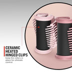 Remington PROluxe H9100 Heated Hair Rollers with OPTIheat Technology - 20 Velvet Flocked Rollers 25mm and 32mm - Fast 90 Second Heat Up - Very Good
