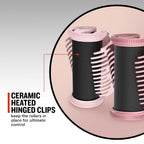 Remington PROluxe H9100 Heated Hair Rollers with OPTIheat Technology - 20 Velvet Flocked Rollers 25mm and 32mm - Fast 90 Second Heat Up - Very Good