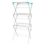 Ram 3 Tier Deluxe Clothes Airer Foldable Heavy Duty Indoor Laundry Drying Rack with 4 Corner Hooks and Sock Dryer 14m Airing Capacity