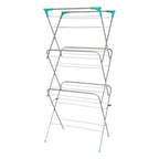 Ram 3 Tier Deluxe Clothes Airer Foldable Heavy Duty Indoor Laundry Drying Rack with 4 Corner Hooks and Sock Dryer 14m Airing Capacity
