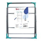 Ram 3 Tier Deluxe Clothes Airer Foldable Heavy Duty Indoor Laundry Drying Rack with 4 Corner Hooks and Sock Dryer 14m Airing Capacity