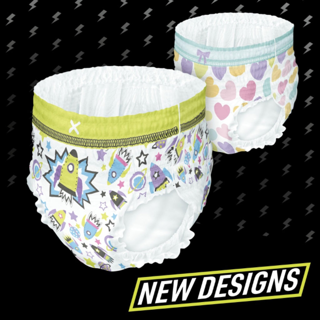 Pampers Ninjamas Pyjama Pants Unisex Spaceships Design 8-12 Years 54 Pack 27kg-43kg Absorbent Night Time Bedwetting Underwear For Kids - Like New