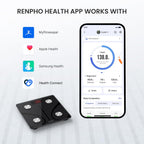 RENPHO Scale for Body Weight 500lbs, Extra-High Capacity Smart Bathroom Scale with Ultra Wide Platform 12 x 12 inches, Body Fat Scale with Large LED Display, Health Monitor Sync App, Elis 1