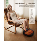 Renpho Portable Foot Massager With Heat Shiatsu 3D Kneading And Compression Electric Feet Massager With Remote Fits Up To UK Men Size 10 - Damaged Box