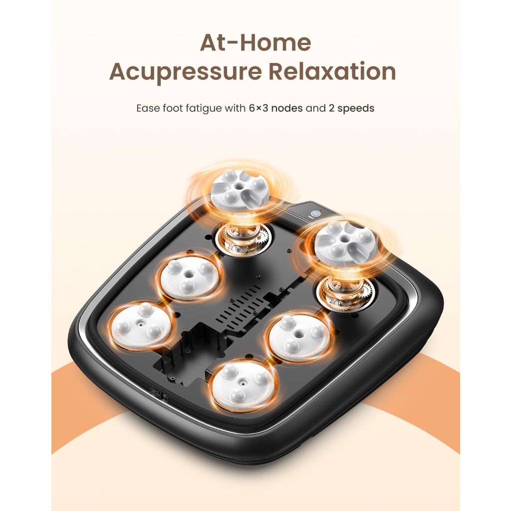 Renpho Foot Massager with Heat and Deep Kneading Shiatsu Massage Machine 2-in-1 Feet and Back Massager with Removable Cover Electric - Very Good