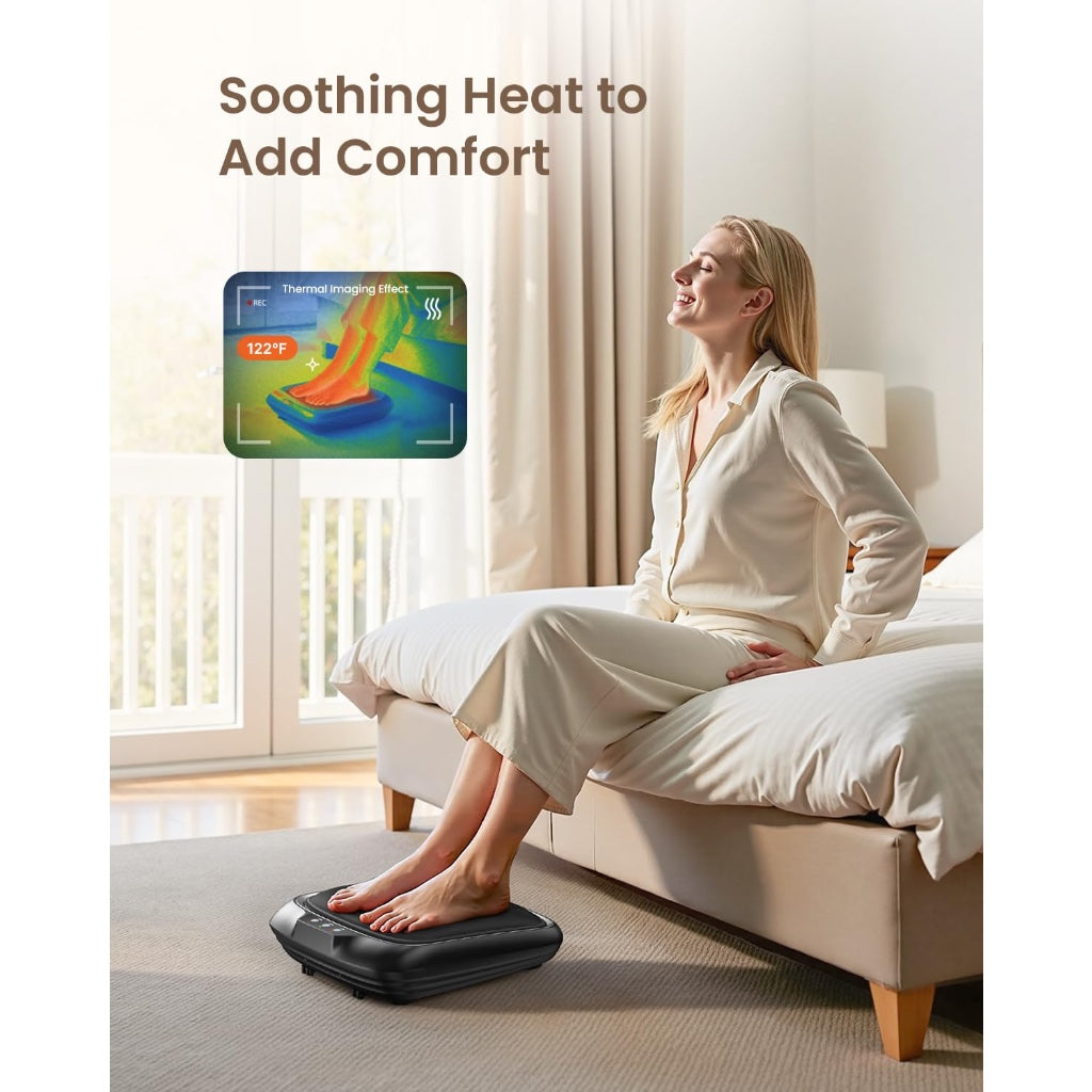 Renpho Foot Massager with Heat and Deep Kneading Shiatsu Massage Machine 2-in-1 Feet and Back Massager with Removable Cover Electric - Very Good