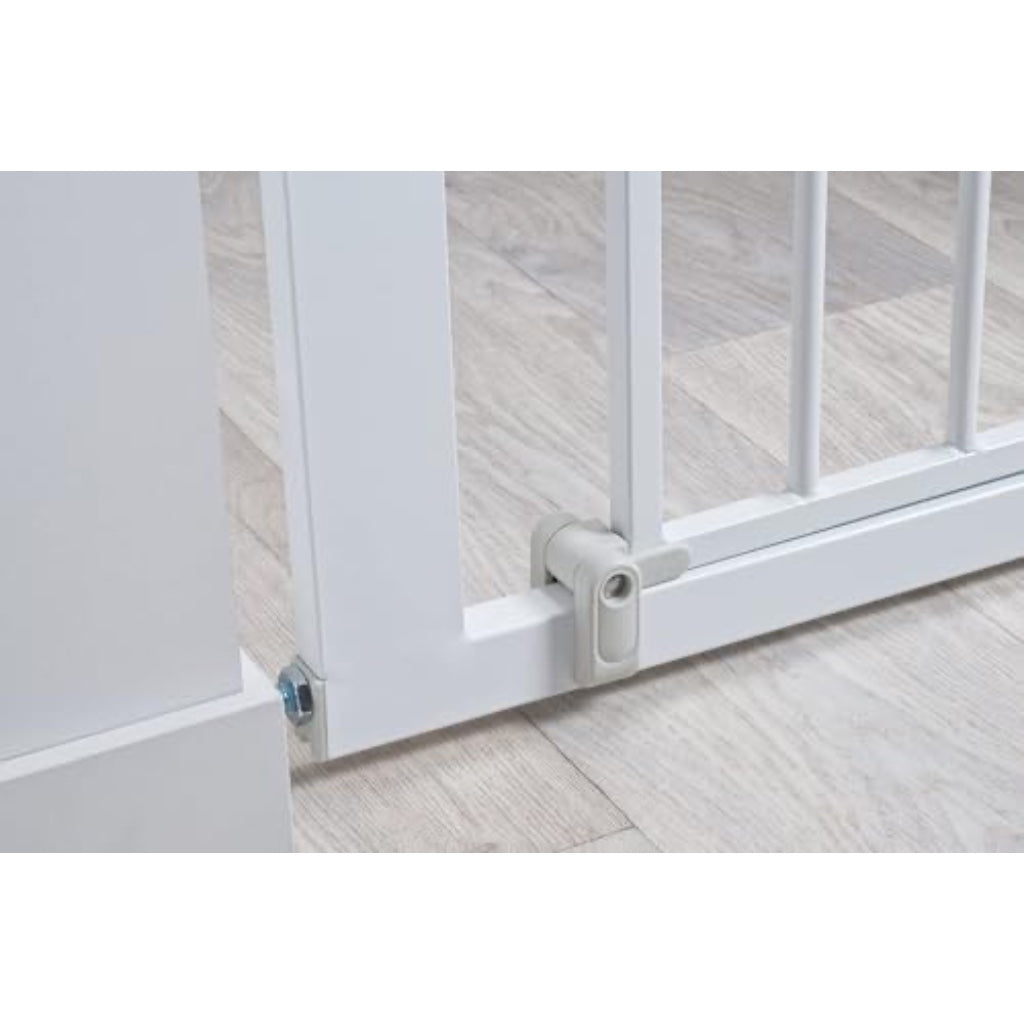 Safety 1st Secure Tech Simply Close Metal Gate White Pressure Fit Child Safety Barrier for Stairs and Doorways 73cm to 80cm - Very Good