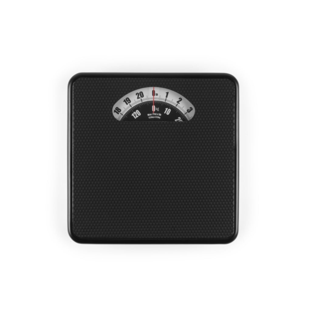 Salter 148 BKSVDR Speedo Dial Mechanical Bathroom Scales Large Platform Analogue Body Weight Scale 136kg 21st Capacity Black and Silver - Damaged Box