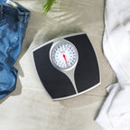 Salter 148 BKSVDR Speedo Dial Mechanical Bathroom Scales Large Platform Analogue Body Weight Scale 136kg 21st Capacity Black and Silver - Damaged Box
